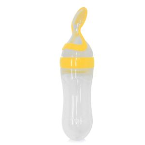 LORELLI Baby Care Силиконово шише за хранене с лъжичка 90 мл.