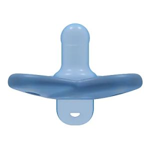 AVENT Soothie ортодонтски силиконови залъгалки за новородени  2 бр.(0+ м), сини, в кутия за стерилизиране 0670.001