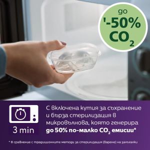 AVENT Ultra Air Happy ортодонтски силиконови залъгалки ,6-18м, с дизайн банан/маймунка, в кутия за стерилизиране 0639.001