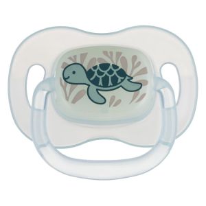 CANPOL  силиконова залъгалка тип черешка Love&Sea, 18м.+Код: 34/902/розова,синя/