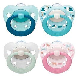 NUK Силиконова залъгалка SIGNATURE 0-6м.силикон 2бр. к-т 730.617