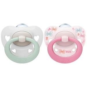 NUK Силиконова залъгалка SIGNATURE 0-6м.силикон 2бр. к-т 730.617