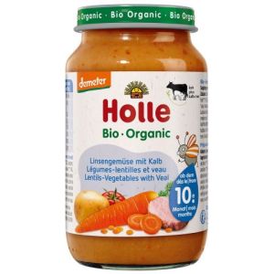  HOLLE Био Бебешко  пюре с телешко месо и леща 10м.+,220гр.  210693