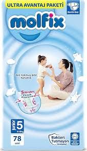 MOLFIX  Jumbo Pack -Еднократни пелени пазмер 5 (11-18кг)  78 бр.