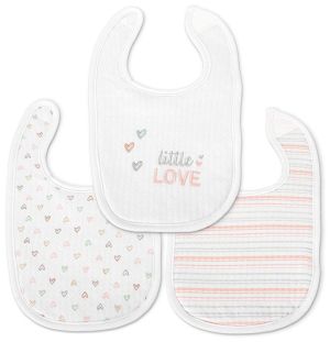 LORELI Бебешки текстилен лигавник NATURAL 3бр.с велкро ЗА МОМИЧЕ, 10260290003