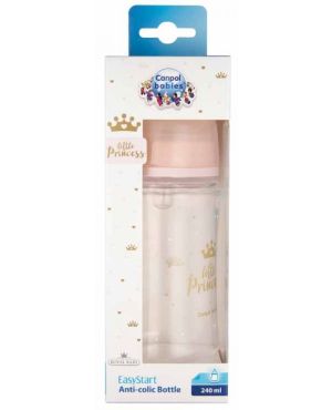 CANPOL Шише с широко гърло 240 мл. АНТИКОЛИК EASY START ROYAL BABY РОЗОВО 35/234 