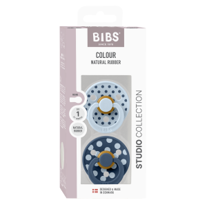 BIBS Биберони BIBS COLOUR Polka Baby Blue/Steel Blue, 0-6  месеца 11034104