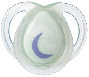 TOMMEE TIPPEE Ортодонтични залъгалки  Night Time, 0-6 м, 2 броя, звезда/луна 0248