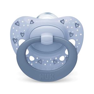 NUK FC Залъгалка силикон + кутийка 18м+ 2 бр. DAY&NIGHT МОМЧЕ 177.263 