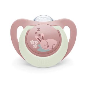 NUK FC Залъгалка силикон + кутийка 0-6 м 1 бр. NIGHT ЗАЕК 175.392 