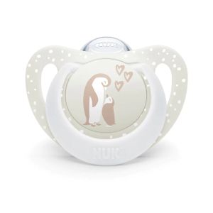 NUK FC Залъгалка силикон + кутийка 0-6 м 1 бр. ПИНГВИН 175.384