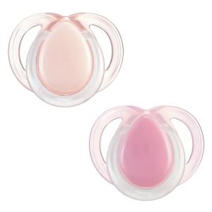 TOMMEE TIPPEE Ортодонтични залъгалки Night Time розово, 2 бр.0-6м    0277