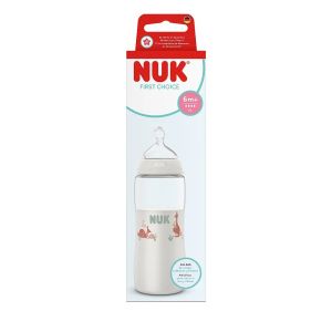 NUK First Choice РР Шише Temperature control сил.биб. 6-18мес., р-р XL, 360мл.декорация Кенгуру 217.004