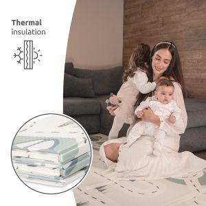 LORELLI Двулицево Детско ТЕРМО КИЛИМЧЕ за игра 180-200 см. СИВО 10300490004