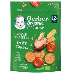 GERBER  Organic Крекери пшеничени с домат 12+ мес.  100гр.     5351  