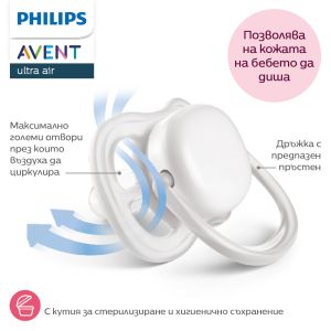 Philips AVENT Ultra Air Colors of Nature, 6-18м  ортодонтични залъгалки 2 бр 0651.001