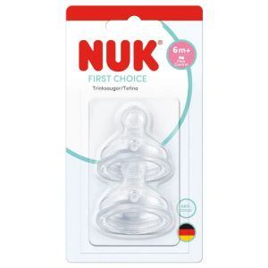 NUK FC Силиконов биберон за храна 6-18м. XL 2бр. FLOW CONTROL 124.051