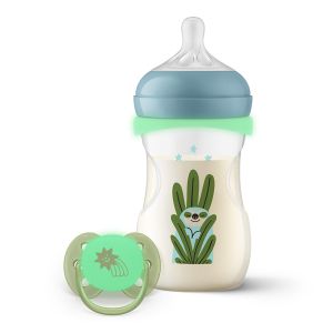  Philips AVENT Подаръчен к-кт - шише за хранене Natural Response 260 мл + биберон среден поток +залъгалка Ultra Soft 0676.001