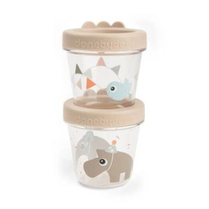 BIBS Бебешки контейнери за храна Tiny Farm бежово 2 бр. 1256123