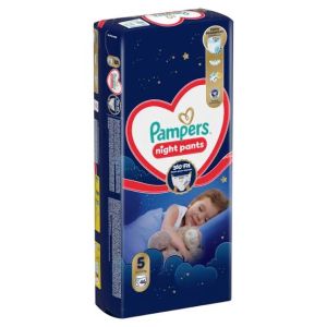 Pampers Night Pants – Еднократни нощни гащички, Размер 5 ( 12-17 кг),  46 бр./пак.