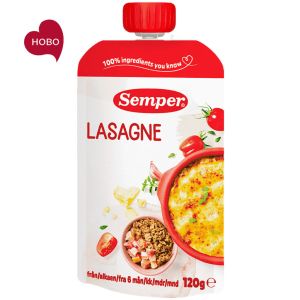 SEMPER Пауч  Лазаня 6+ мес. 120 г. 9746