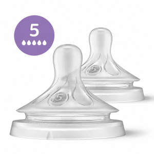 Philips Avent  биберони  Natural Response - поток 5капки  / 2 бр.