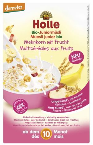 HOLLE БИО БЕЗМЛЕЧНА инст. каша Мюсли с Плодове  10+мес.,250гр.    2349