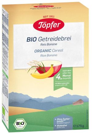  TOPFER БИО БЕЗМЛЕЧНА инст. каша с Ориз и Банан 4+мес.175гр