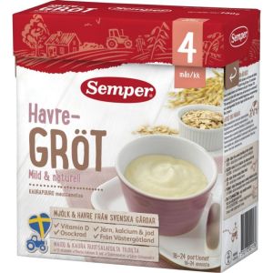 SEMPER  МЛЕЧНА инст.каша  ОВЕС мека и натурална  4+мес.480гр.     2913