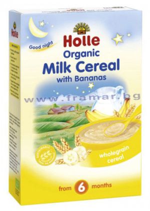 HOLLE BIO МЛЕЧНА инст.  каша с банан  6+мес.250гр.   3451 