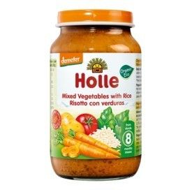 HOLLE БИО  Бебешко пюре зеленчуков микс с ориз, 8м+, 220 гр.  0962