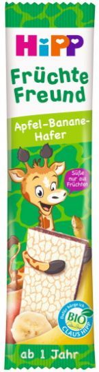 HIPP БИО Бар ЖИРАФ Ябълка, банан и овес 12+мес, 23 гр.   31361