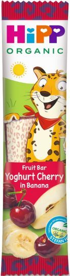 HIPP БИО Бар ЛЕОПАРД Йогурт, Вишна и Банан 12+ мес. 23 гр.   31363