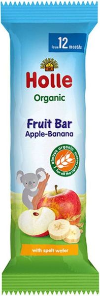 HOLLE БИО Плодово барче Ябълка и Банан 12+ мес. 25 гр.БЕЗ ЗАХАР