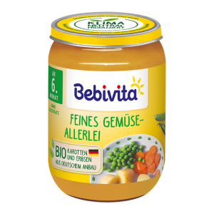 BEBIVITA  БИО Бебешко пюре Различни зеленчуци 190 г.  12601