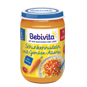 BEBIVITA Бебешко пюре Паста с шунка и зеленчуци 220 г. 15607