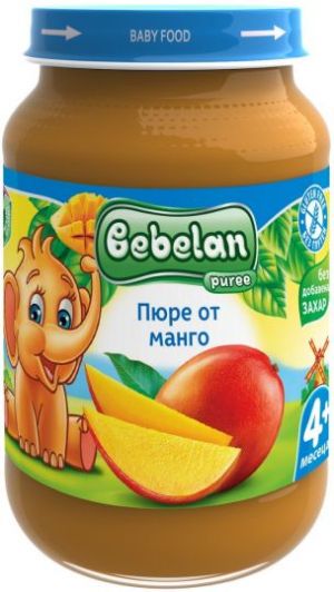 BEBELAN PUREE бебешко пюре от Манго  4+ мес. 190 г.1397