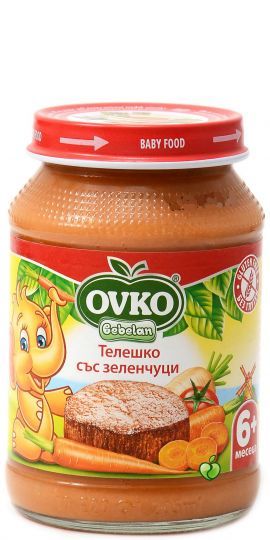BEBELAN PUREE Бебешко пюре  Телешко месо със зеленчуци 6+ мес. 190 г. 7141