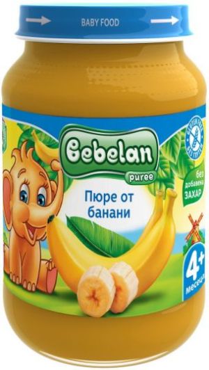 BEBELAN PUREE Бебешко пюре Банани 4+ мес. 190 г. 1182