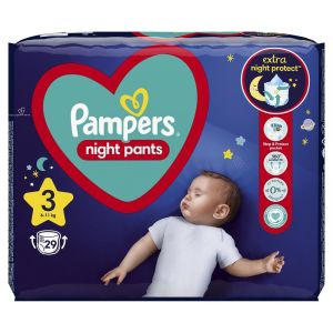  Pampers Night Pants – Еднократни нощни гащички, Размер 3 ( 6-11 кг),  29 бр./пак.
