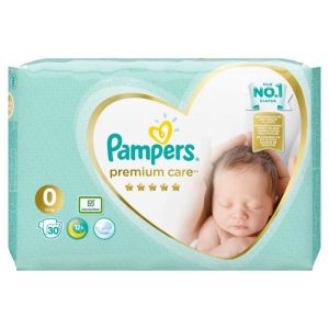 PAMPERS ПЕЛЕНИ PREMIUM CARE  за НЕДОНОСЕНИ  0 (под  2 kg) 30 бр./пак.