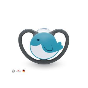 NUK Силиконова залъгалка + кутийка 6-18 м. SPACE   736.322