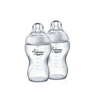 Бебешко шише за хранене Tommee Tippee Easi-Vent, 340 мл., 2 бр.     0037