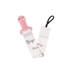 CANPOL Клипс за залъгалка с лента BONJOUR PARIS РОЗОВ 51/026-1Р