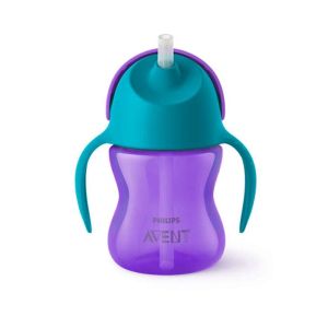 Philips AVENT Неразливаща се чаша със сламка 200 мл. 9+м. ЛИЛАВА 0520.02