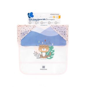 KIKKABOO Непромокаем лигавник с ръкави и джоб Savanna Pink  31303030032