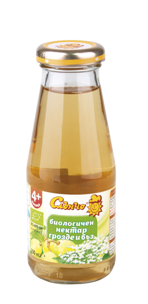 СЛЪНЧО БИО  бебешки нектар Грозде и Бъз 200мл. 4266