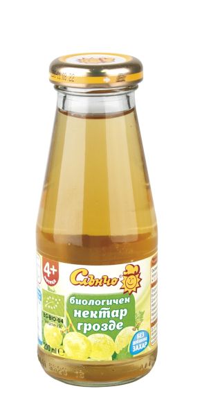 СЛЪНЧО  БИО  бебешки нектар Грозде 200мл. 4273