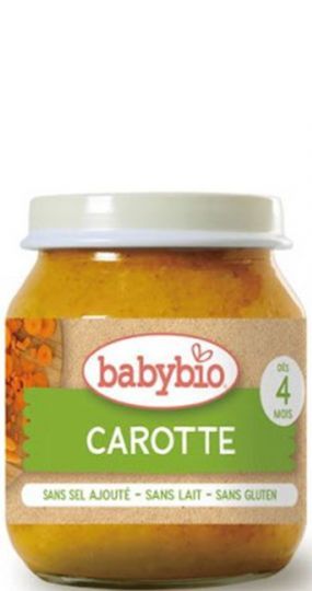 BABYBIO БИО бебешко пюре Моркови 4+ мес. 130 гр