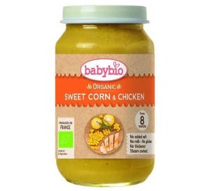  BABYBIO БИО бебешко пюре  Зеленчуци с Пилешко месо 8+ мес. 200 г